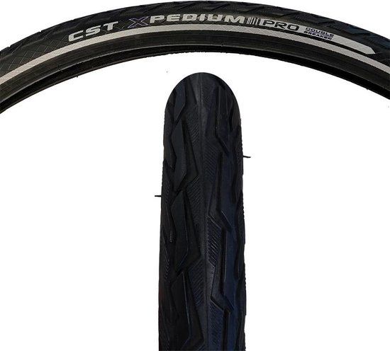 CST Xpedium Pro Reflectie Buitenband - 37-622 / 28 x 1 3/8 inch - Zwart
