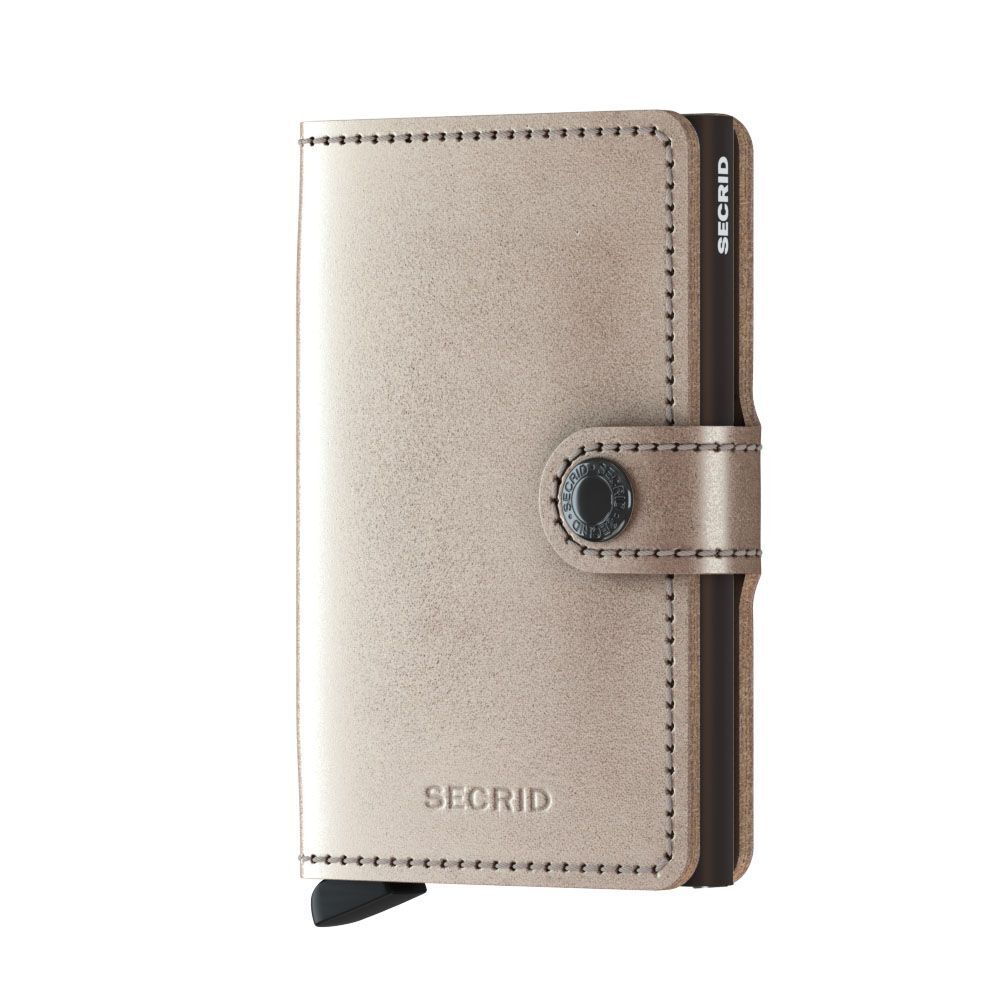 Secrid Mini Wallet Portemonnee metallic champagne-brown