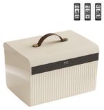 Boîte de rangement verrouillable avec couvercle pour vêtements et médicaments