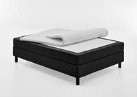 Atlantic Home Collection Happy boxbed zonder hoofdeinde, 7-zones pocketveringmatrassen, hardheid H3, stof, zwart, 140/200 cm, lighoogte ca. 58 cm.