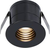 HOFTRONIC Betty Mini LED Inbouwspot - Zwart - 12 Volt - 3 Watt - 140 Lumen - 2700K Warm Wit - Dimbaar - IP44