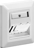 Delock Wandcontactdoos | voor 3 Keystone modules | 45° opening | wit (RAL9010)