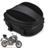 Achtertas Motorzadeltas van kunstleer, waterdicht, multifunctioneel, 15 l, zwart-0, L
