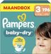 Pampers Baby Dry Maat 3 Maandbox 196 stuks 6/10KG