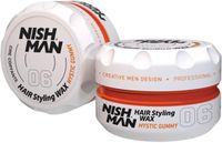 Nishman Hair Styling Wax 06 Mystic Gummy, Sterke Hold 150g voor Mannen