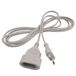 UNITEC Euro-verlenging met stekker en koppeling, 3 m, wit