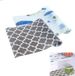Unyqoos® Tapis antibactériens et lavables pour réfrigérateur et placard, 130 x 30 cm, Gris/Blanc