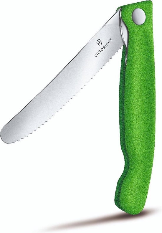 Victorinox Swiss Classic Inklapbaar Tomatenmes 11cm - Kartel - Groen