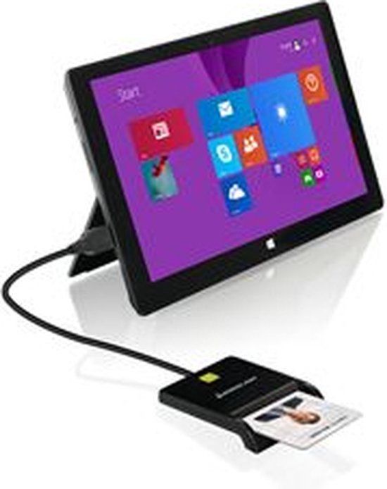 IOGEAR USB Common Access Card Reader - Zwart