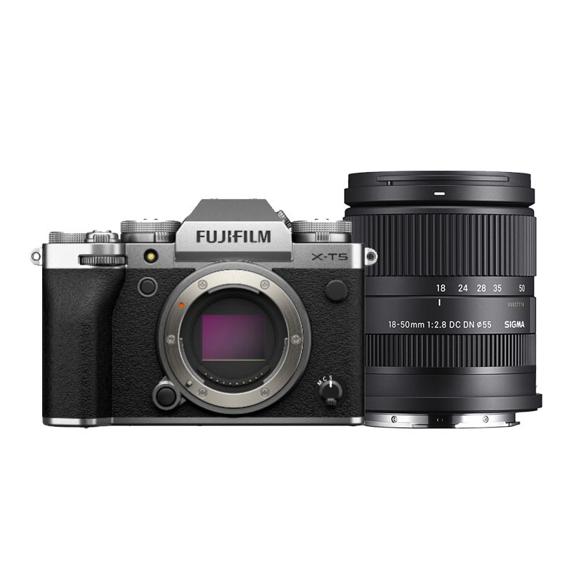 Sigma Fujifilm X-T5 zilver + Sigma 18-50mm F/2.8 DC DN Contemporary