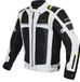 Büse Livorno veste textile moto, gris clair, 5XL