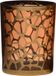 Porte-bougie chauffe-plat en verre imprimé girafe - doré - 12 x 10 cm
