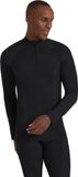 FALKE Wool-Tech Zip Neck sneldrogend wol functioneel shirt met lange mouwen heren zwart - maat S