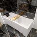 Badland OPTIMA ligbad 170 x 70 cm wit met baddrager met bamboe badplank
