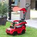 HOMCOM Rijdbare Schuifwagen PP 85,5x40,5x95cm Rood, zwart