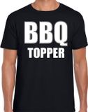 Bellatio Decorations BBQ topper BBQ / Barbecue T-shirt Zwart - Cadeau Shirt voor Heren - Verjaardag / Vaderdag Kado S