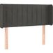 Tête De Lit Headboard Velours Gris Foncé 83x16x78/88 Cm