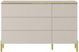 Vente-unique commode à 6 tiroirs - beige et or - VUKIA