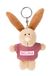 NICI 44659 sleutelhanger haas met T-shirt Selina 10 cm