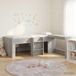 Maison Exclusive - Lit cadre avec bureau 2 pcs Sonoma gris bois d'ingénierie