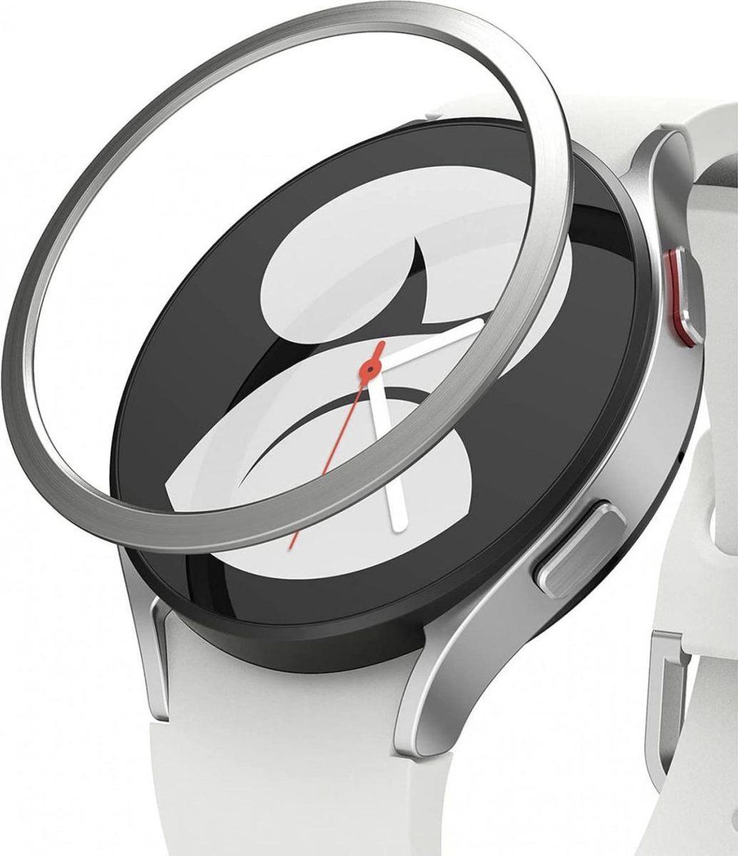 Ringke Bezel Styling Galaxy Watch 4 44MM Randbeschermer Staal Zilver