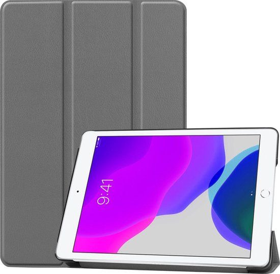 LUQ Book Case for Apple iPad 7 10.2" (2019) - Grey