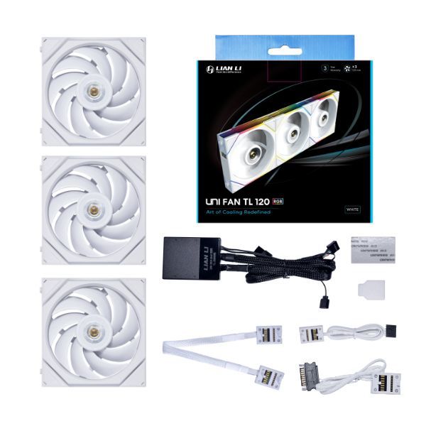 Lian Li UNI FAN TL 120 RGB White 3-Pack Fan Kit