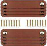 Merkloos / Sans marque SIGNATOR BUSINESS Leren handgrepen - 8 stuks - Bruin
