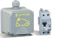 LEGRAND, Green' Up 090470DE Stopcontact voor elektrische voertuigen en plug-in hybride voertuigen, Mode 1&2, 1-fase, laadstroom van 8-16A, 3,7kW, 230V, AP, IK08, IP44, incl. FI/LS-schakelaar, C16