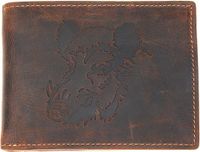 Greenburry Vintage Animal Billfold Portemonnee Heren Leer Bruin