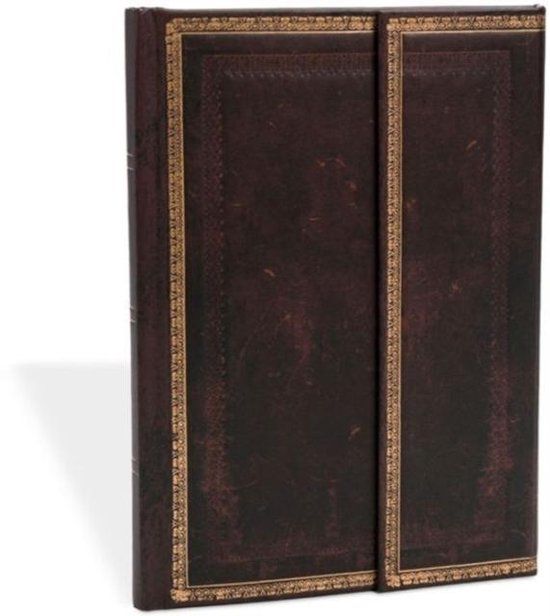 Paperblanks Old Leather Black Moroccan Midi - Gelinieerd