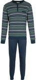 Pastunette Lodge Pyjama Katoen Interlock Blauw/Groen Gestreept Maat 2XL
