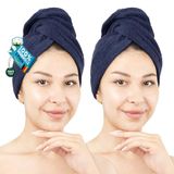 Hammetex Haarhanddoek 2-delige Set met Knoop, 100% Katoen
