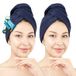 Hammetex Haarhanddoek 2-delige Set met Knoop, 100% Katoen