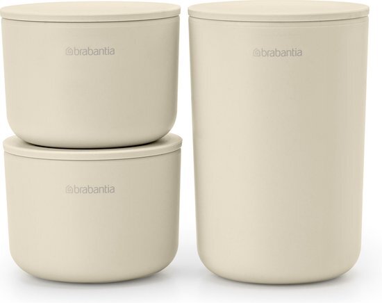 Brabantia ReNew Opbergpotjes Set - 3-delig - Soft Beige