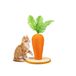 AQPET Krabpaal carrot wortel 30 cm met kattenholte boom speelplaats spel krabpaal voor katten oranje