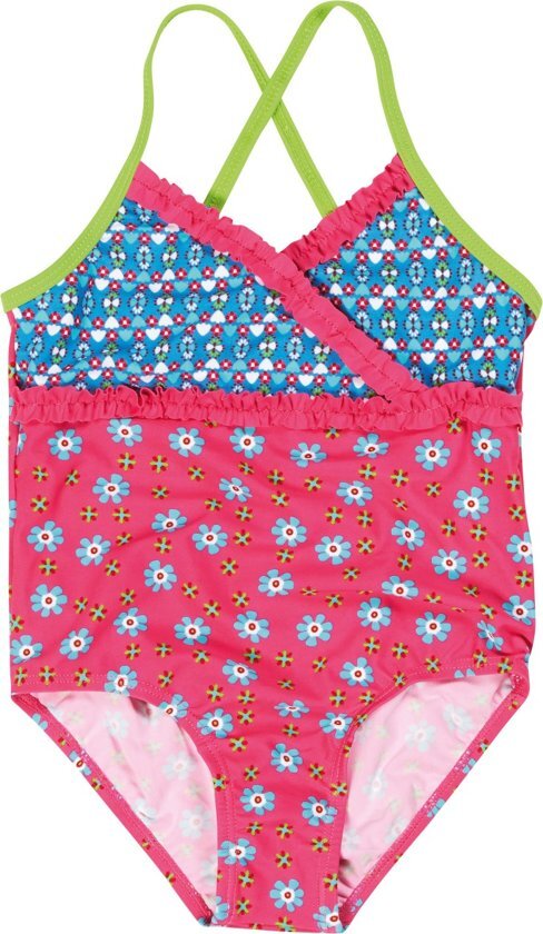 Playshoes UV badpak Kinderen Bloemen - Roze - Maat 86/92