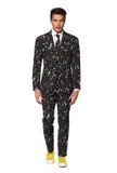 OppoSuits Disco Dude Heren Kostuum - Zwart - Maat 50