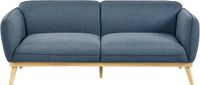 Beliani LJUNG - Driezitsbank - Blauw - Bouclé