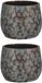 Mica Decorations Bloempot - 2x stuks - keramiek - kamerplanten - koper - D19 x H15 cm - schaal