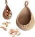 Panier à fruits tissé sans marque - Suspendu naturel - Pour fruits et légumes - Rangement de cuisine