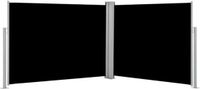 vidaXL - Windscherm - uittrekbaar - 140x1000 cm - Zwart
