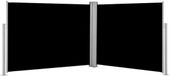vidaXL - Windscherm - uittrekbaar - 140x1000 cm - Zwart