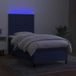 Maison Exclusive - Boxspringbed met matras en LED-verlichting, blauw, 100x200 cm, textiel