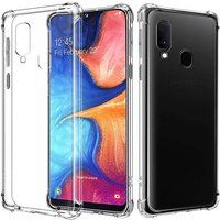 Phonillico® Transparant siliconen schokbestendig hoesje voor Samsung Galaxy A20e
