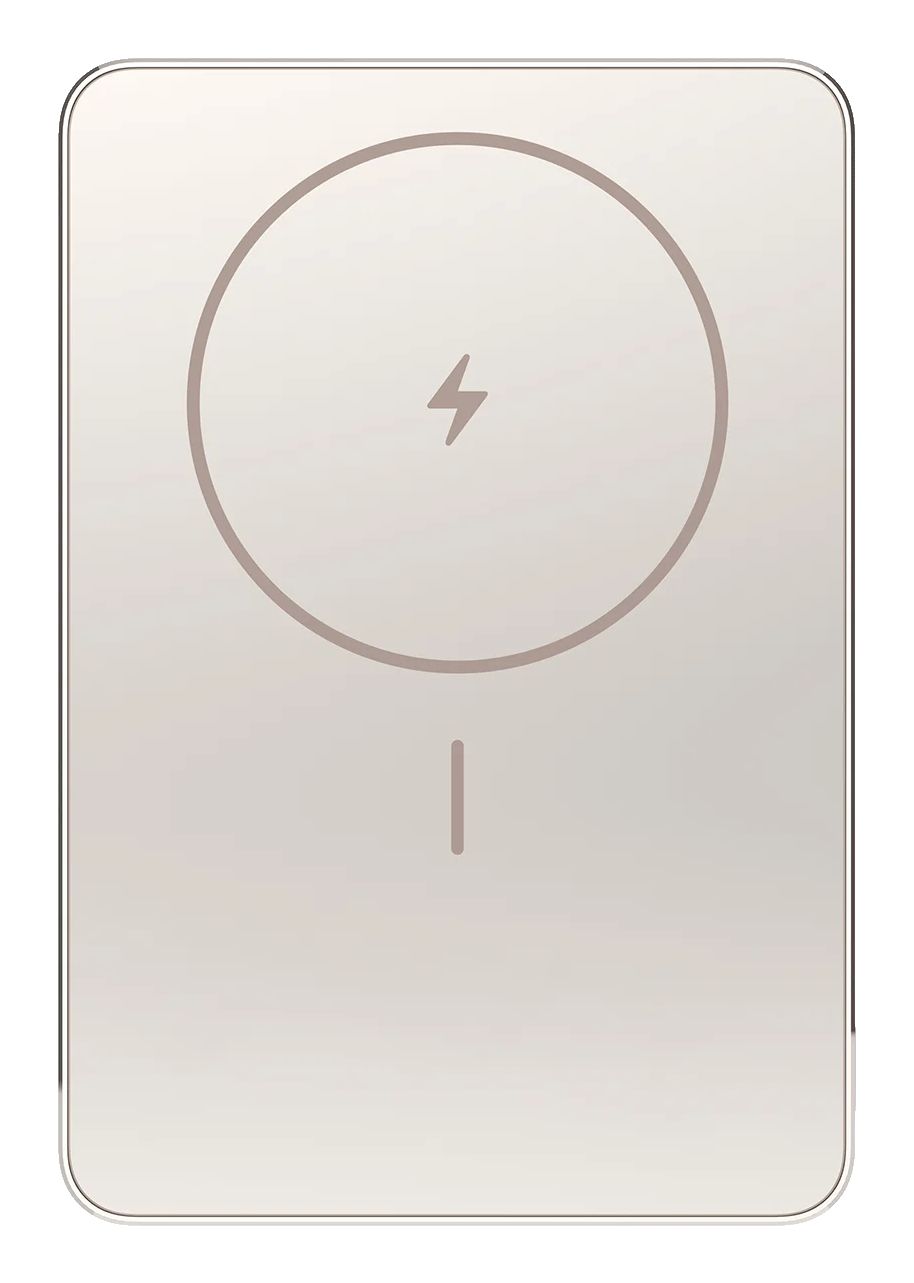 Xiaomi Super Slim Magnetic Power Bank 5000 mAh Lithium-Ion (Li-Ion) Draadloos opladen - Zand