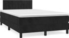 Maison Exclusive - Boxspringbed met matras en LED-verlichting, noir, 120 x 190 cm, velours