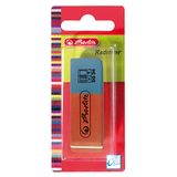 Herlitz natuurrubber gum, blauw/rood, 2 stuks