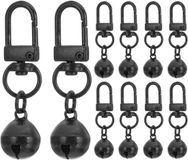 Merkloos / Sans marque Stratify Commerce Set van 10 metalen katten- en hondenbelletjes zwart