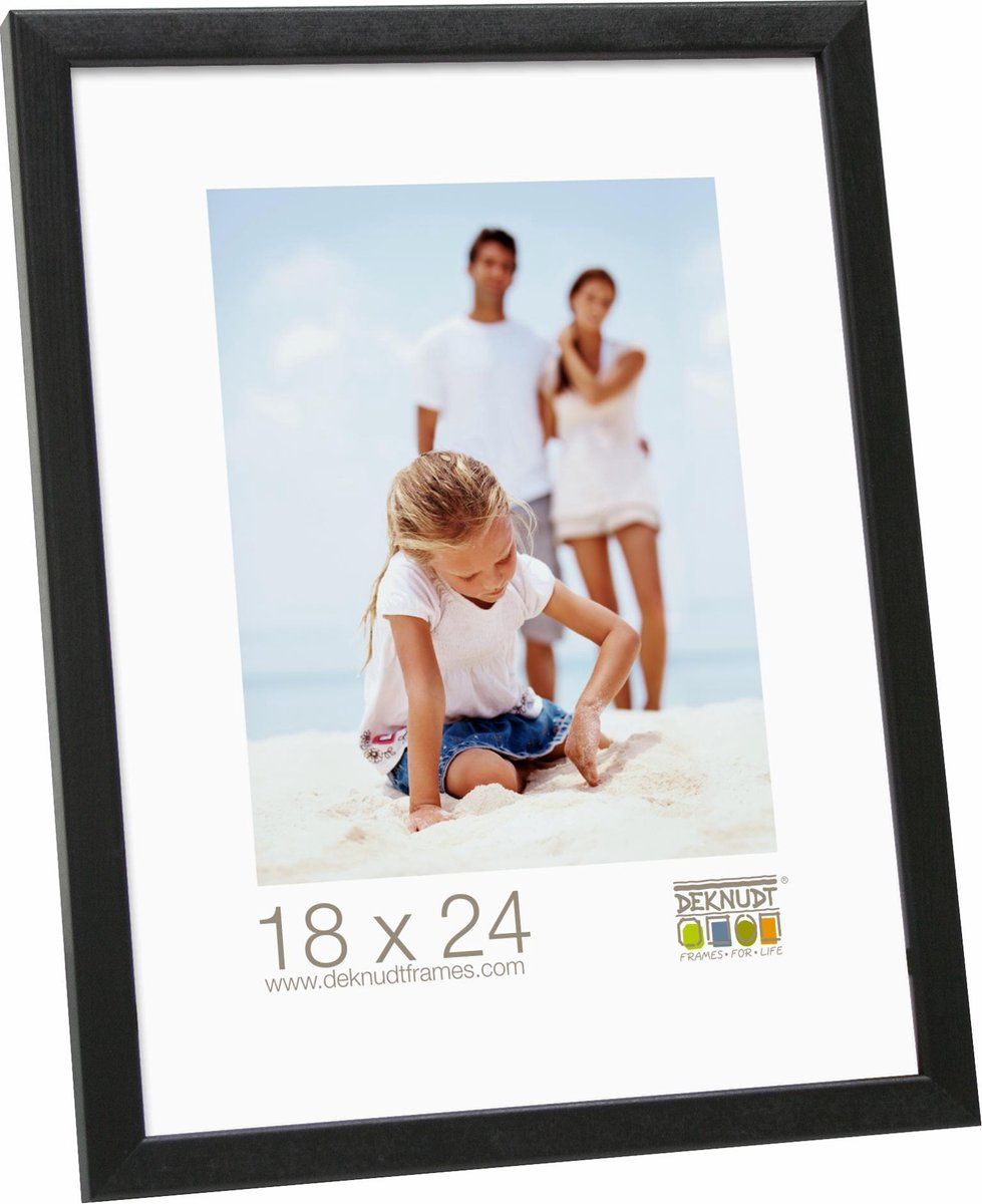 Deknudt Frames zwart, smalle lijst in hout - 5412065532870